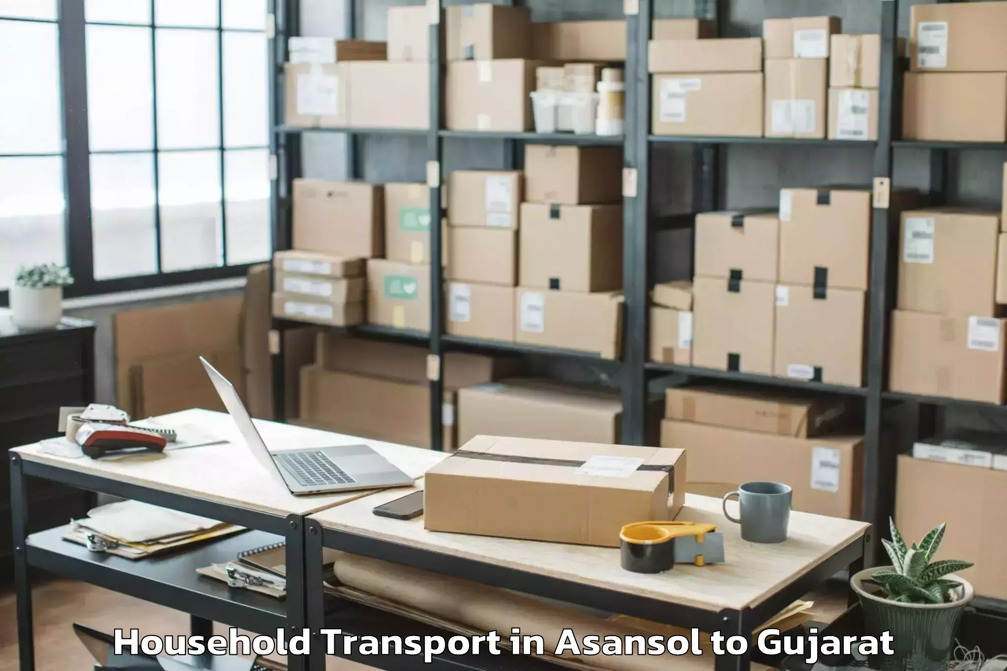 Book Asansol to Junagadh Household Transport